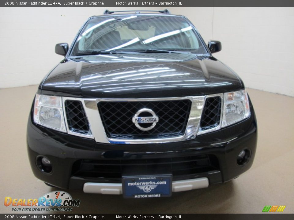 2008 Nissan Pathfinder LE 4x4 Super Black / Graphite Photo #2