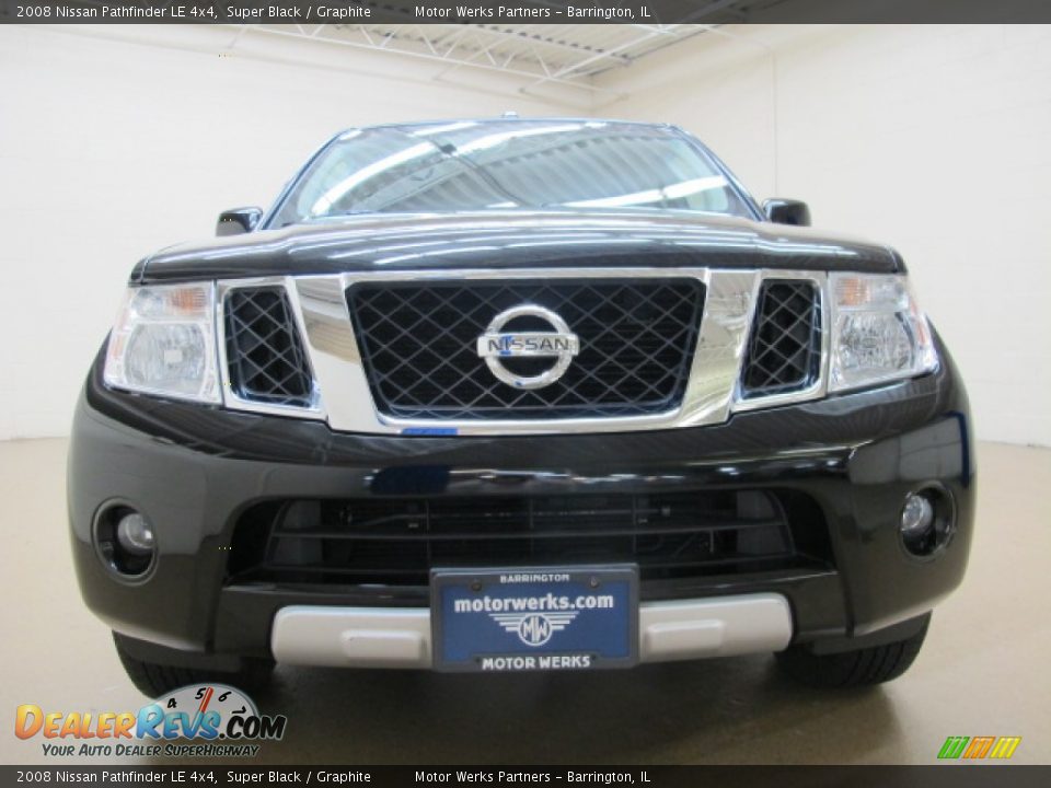 2008 Nissan Pathfinder LE 4x4 Super Black / Graphite Photo #3