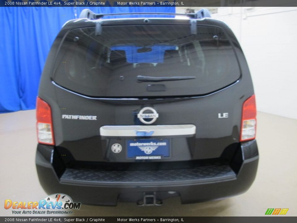 2008 Nissan Pathfinder LE 4x4 Super Black / Graphite Photo #7