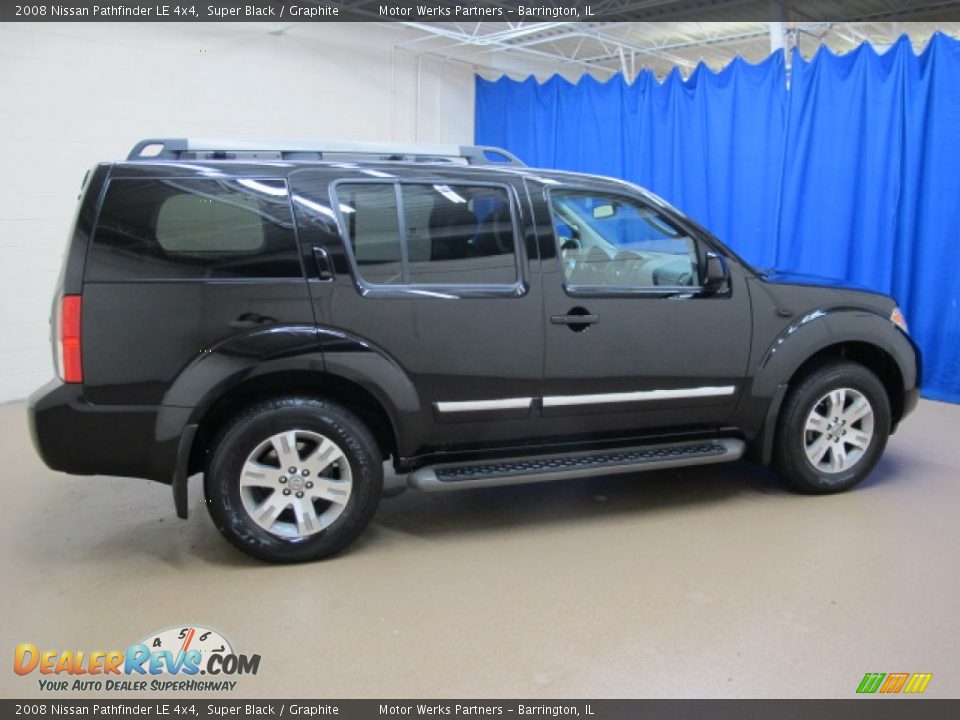 2008 Nissan Pathfinder LE 4x4 Super Black / Graphite Photo #10