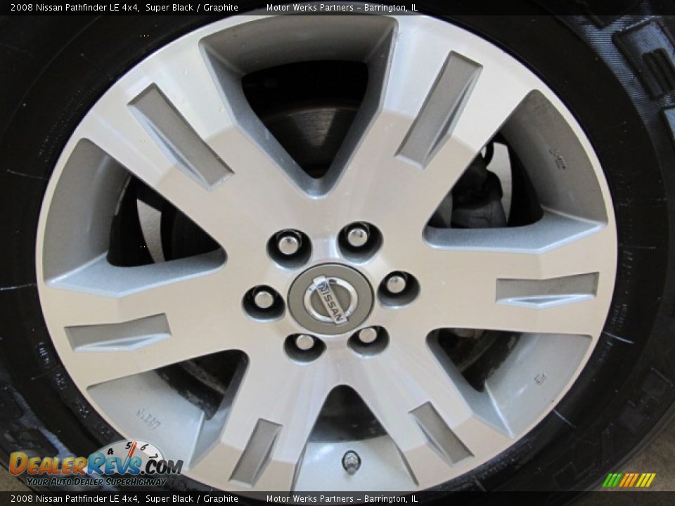 2008 Nissan Pathfinder LE 4x4 Super Black / Graphite Photo #13