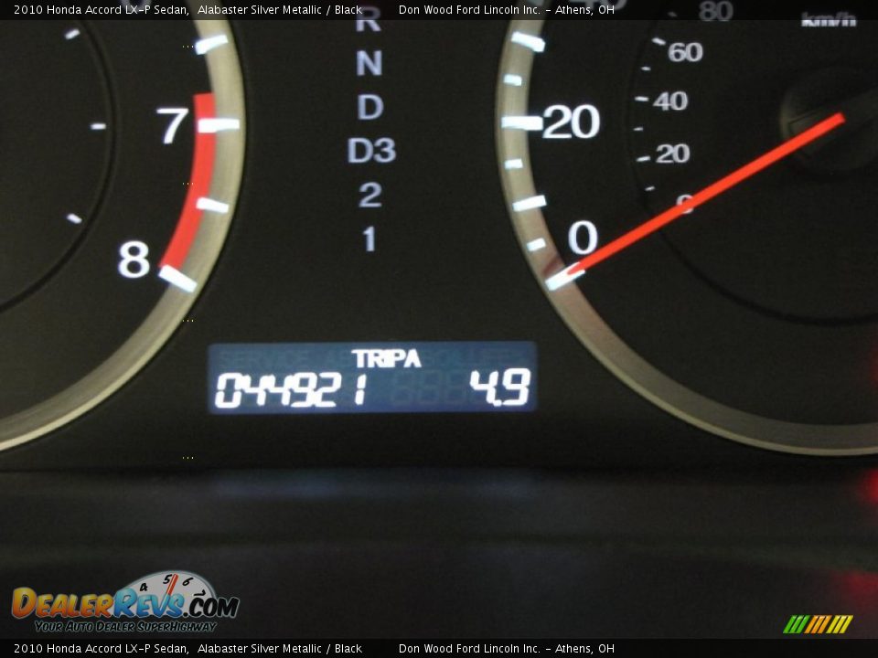 2010 Honda Accord LX-P Sedan Alabaster Silver Metallic / Black Photo #21