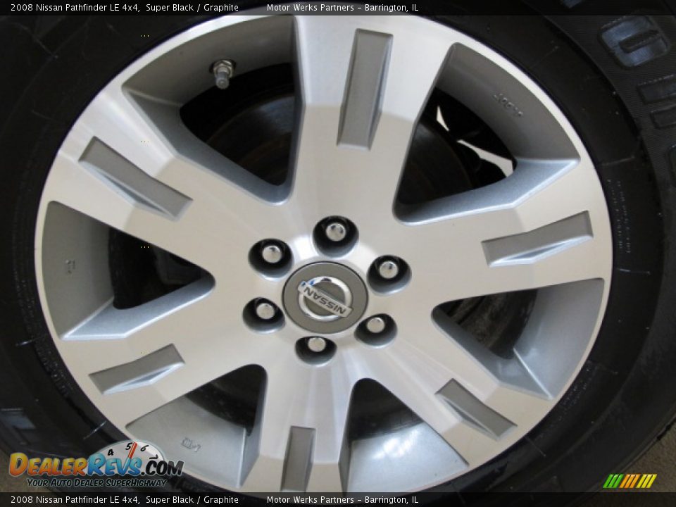 2008 Nissan Pathfinder LE 4x4 Super Black / Graphite Photo #14