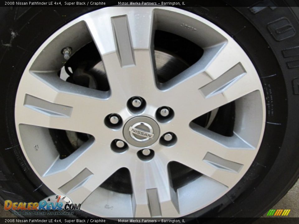 2008 Nissan Pathfinder LE 4x4 Super Black / Graphite Photo #16