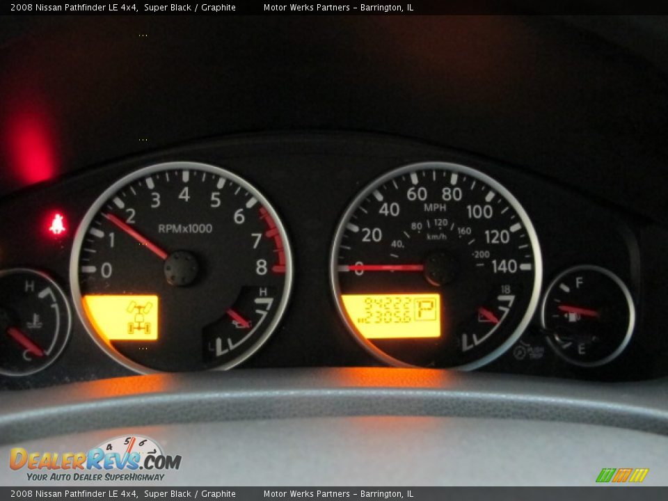 2008 Nissan Pathfinder LE 4x4 Super Black / Graphite Photo #30