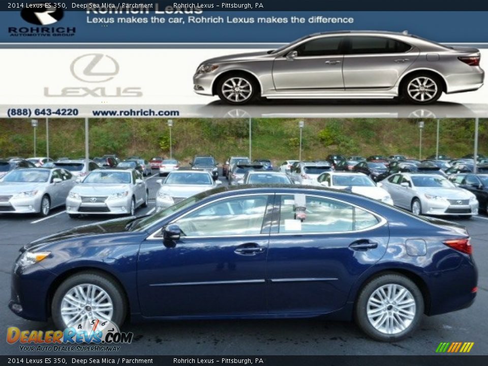 2014 Lexus ES 350 Deep Sea Mica / Parchment Photo #1