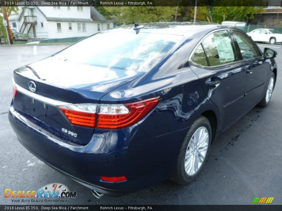 2014 Lexus ES 350 Deep Sea Mica / Parchment Photo #4