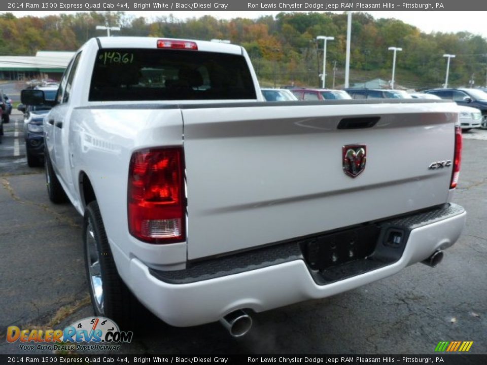 2014 Ram 1500 Express Quad Cab 4x4 Bright White / Black/Diesel Gray Photo #3