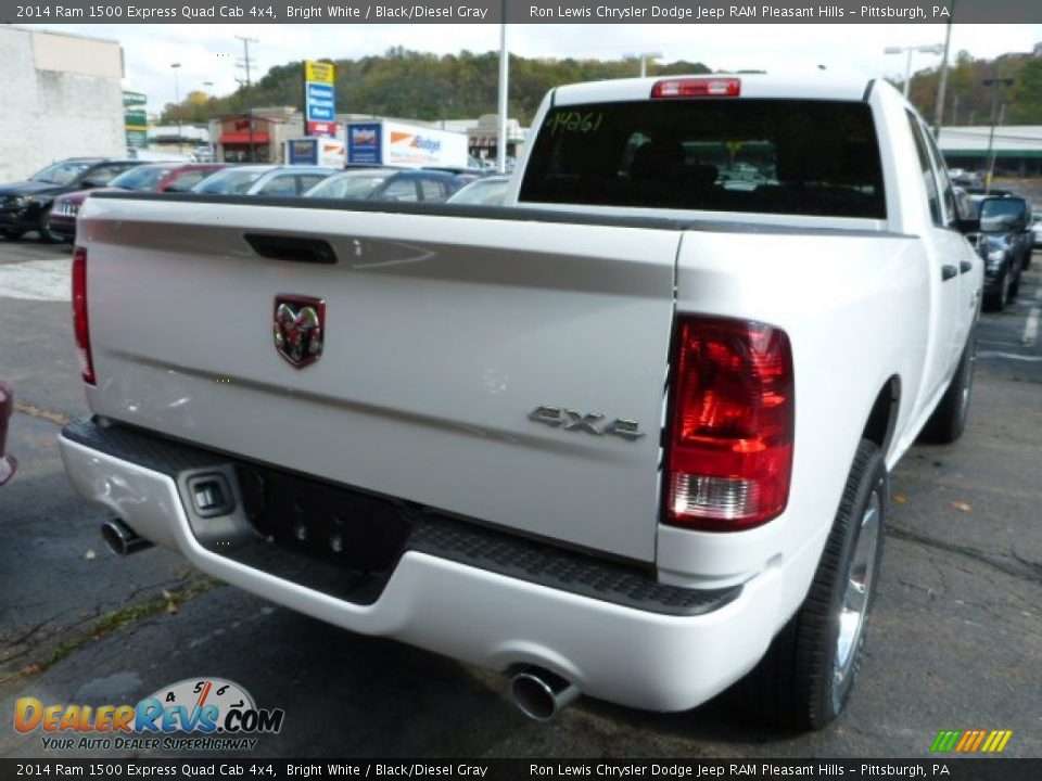 2014 Ram 1500 Express Quad Cab 4x4 Bright White / Black/Diesel Gray Photo #5