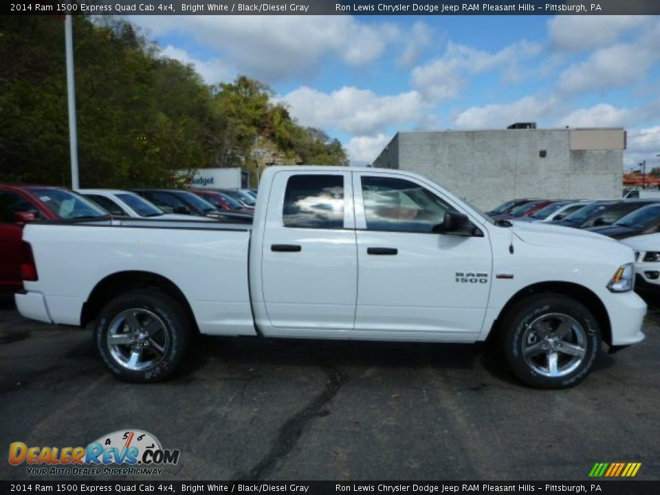 2014 Ram 1500 Express Quad Cab 4x4 Bright White / Black/Diesel Gray Photo #6