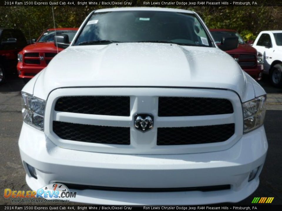 2014 Ram 1500 Express Quad Cab 4x4 Bright White / Black/Diesel Gray Photo #10