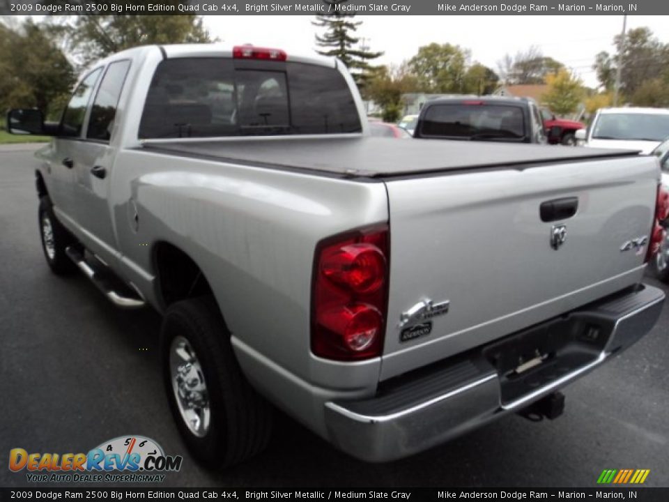 2009 Dodge Ram 2500 Big Horn Edition Quad Cab 4x4 Bright Silver Metallic / Medium Slate Gray Photo #3