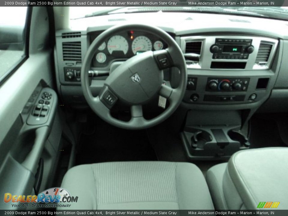 2009 Dodge Ram 2500 Big Horn Edition Quad Cab 4x4 Bright Silver Metallic / Medium Slate Gray Photo #4