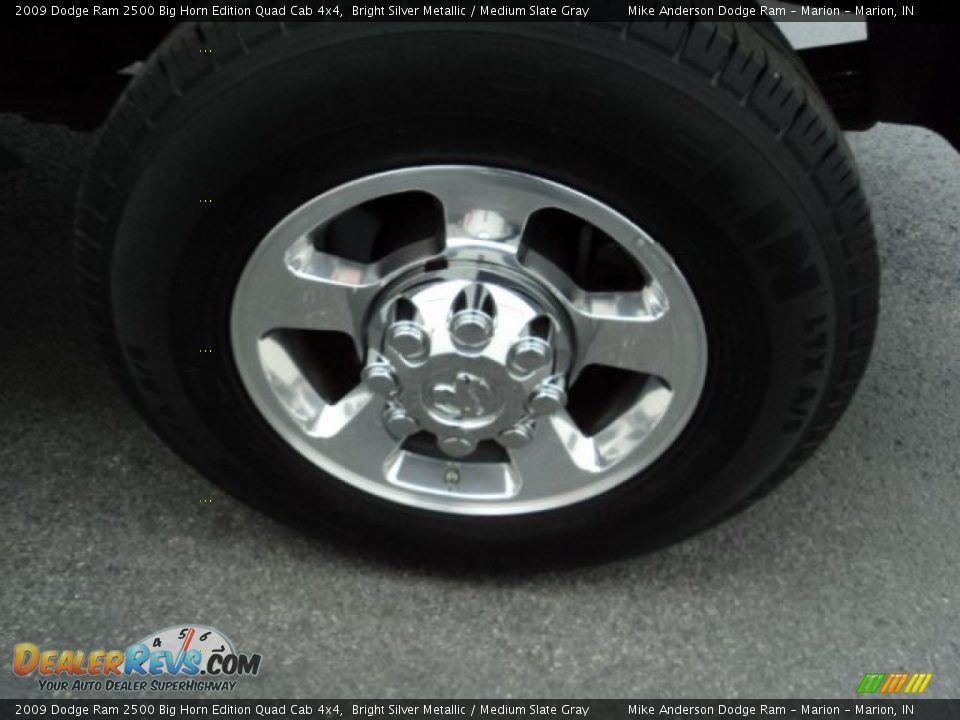 2009 Dodge Ram 2500 Big Horn Edition Quad Cab 4x4 Bright Silver Metallic / Medium Slate Gray Photo #9