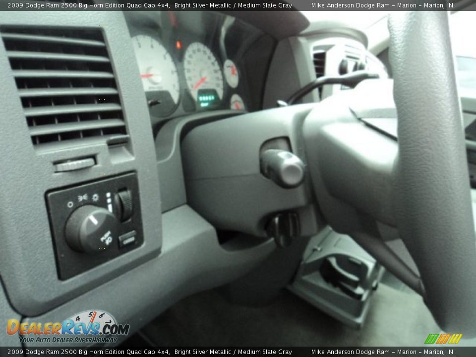 2009 Dodge Ram 2500 Big Horn Edition Quad Cab 4x4 Bright Silver Metallic / Medium Slate Gray Photo #12