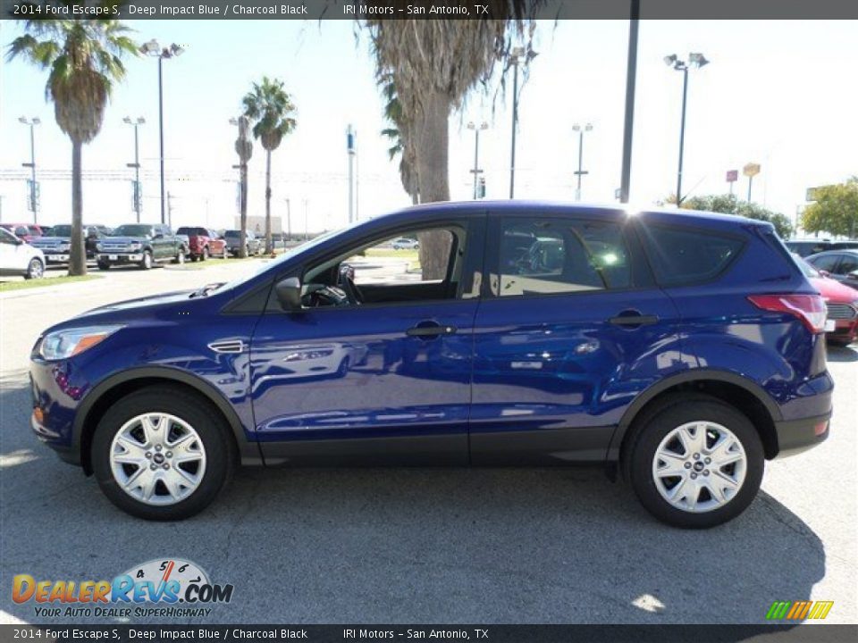 2014 Ford Escape S Deep Impact Blue / Charcoal Black Photo #2
