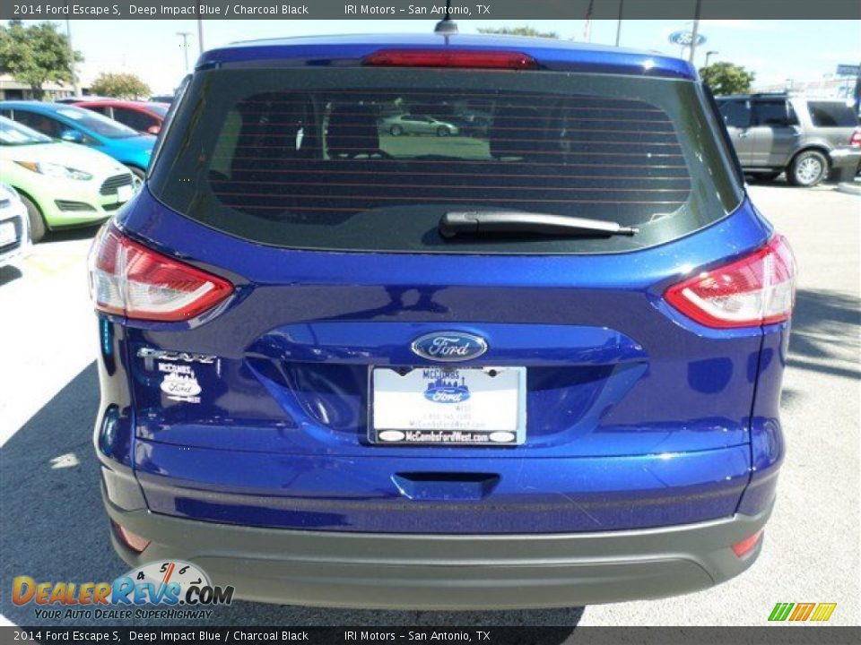 2014 Ford Escape S Deep Impact Blue / Charcoal Black Photo #4