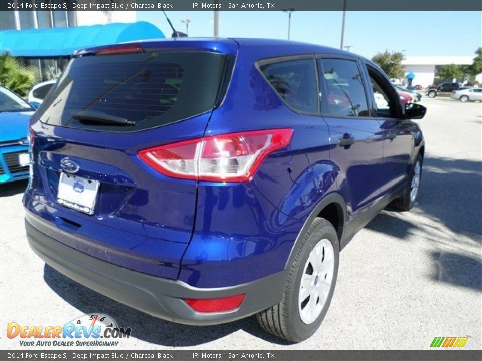 2014 Ford Escape S Deep Impact Blue / Charcoal Black Photo #5