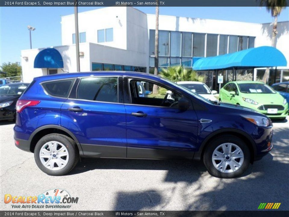 2014 Ford Escape S Deep Impact Blue / Charcoal Black Photo #6