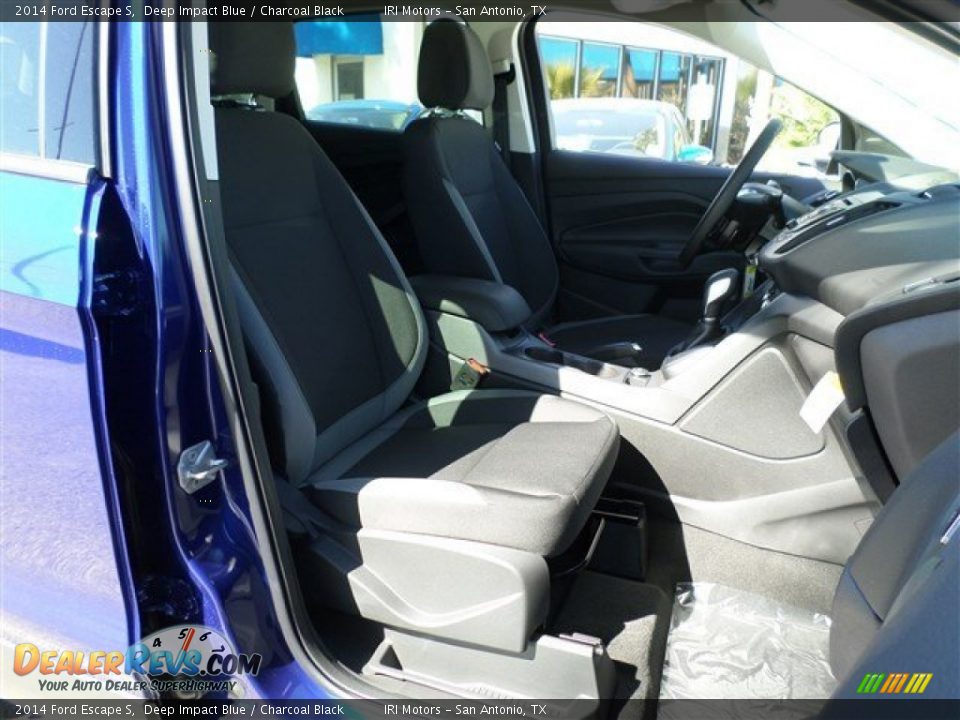 2014 Ford Escape S Deep Impact Blue / Charcoal Black Photo #9
