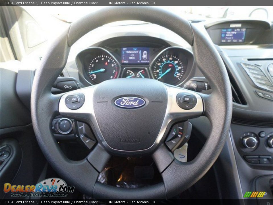 2014 Ford Escape S Deep Impact Blue / Charcoal Black Photo #17