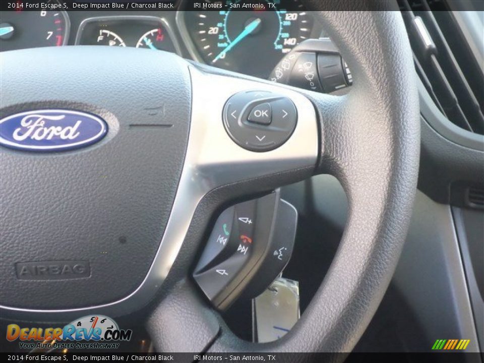 2014 Ford Escape S Deep Impact Blue / Charcoal Black Photo #19