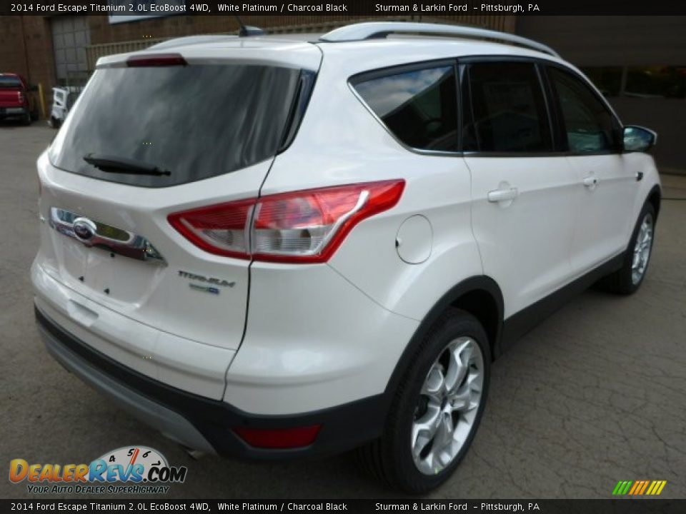 2014 Ford Escape Titanium 2.0L EcoBoost 4WD White Platinum / Charcoal Black Photo #2