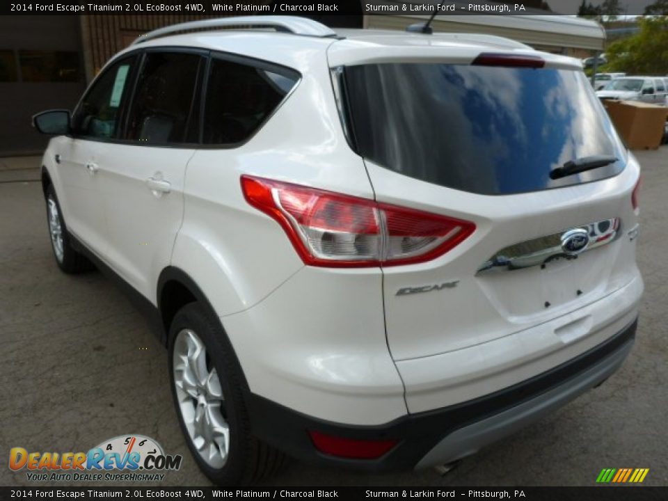 2014 Ford Escape Titanium 2.0L EcoBoost 4WD White Platinum / Charcoal Black Photo #4