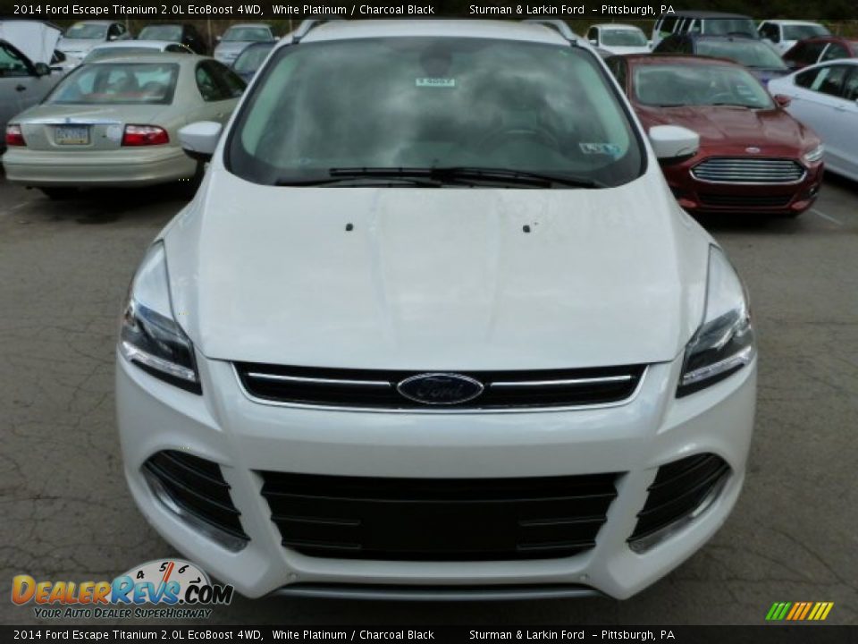 2014 Ford Escape Titanium 2.0L EcoBoost 4WD White Platinum / Charcoal Black Photo #6