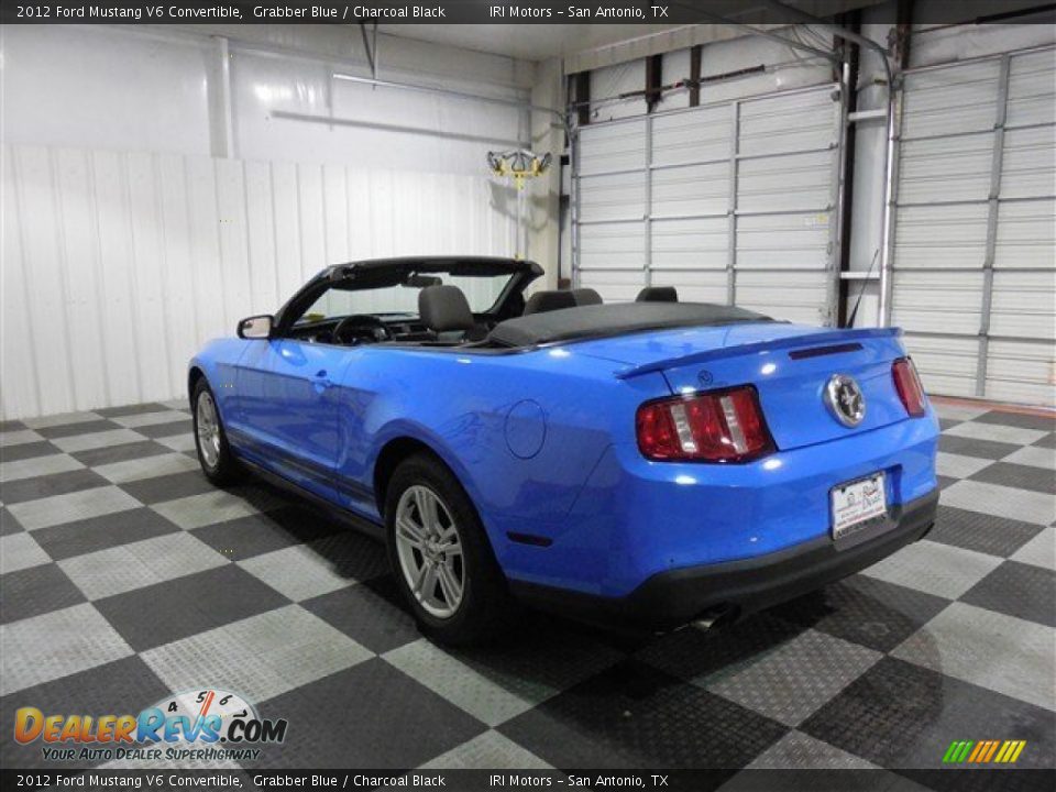 2012 Ford Mustang V6 Convertible Grabber Blue / Charcoal Black Photo #5