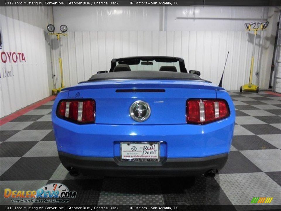 2012 Ford Mustang V6 Convertible Grabber Blue / Charcoal Black Photo #6