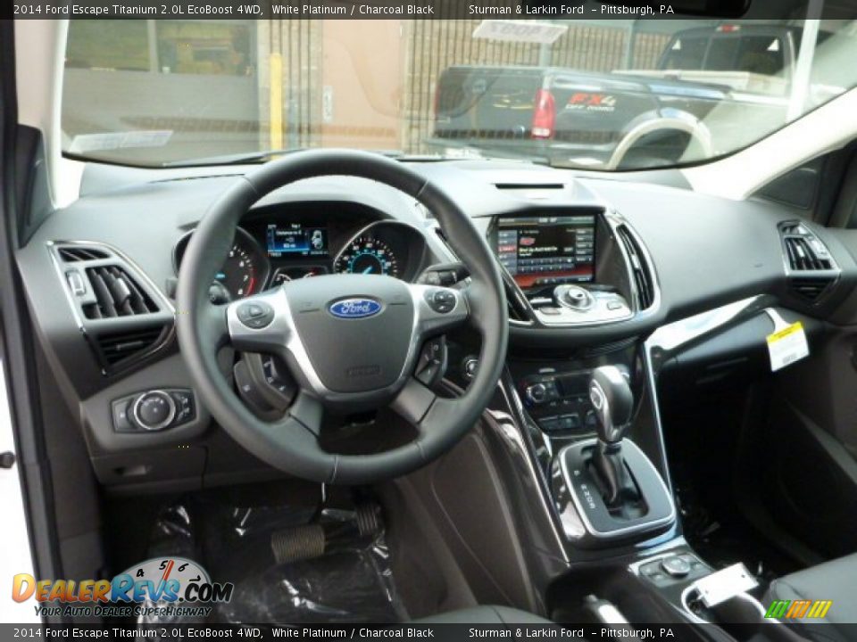 2014 Ford Escape Titanium 2.0L EcoBoost 4WD White Platinum / Charcoal Black Photo #10