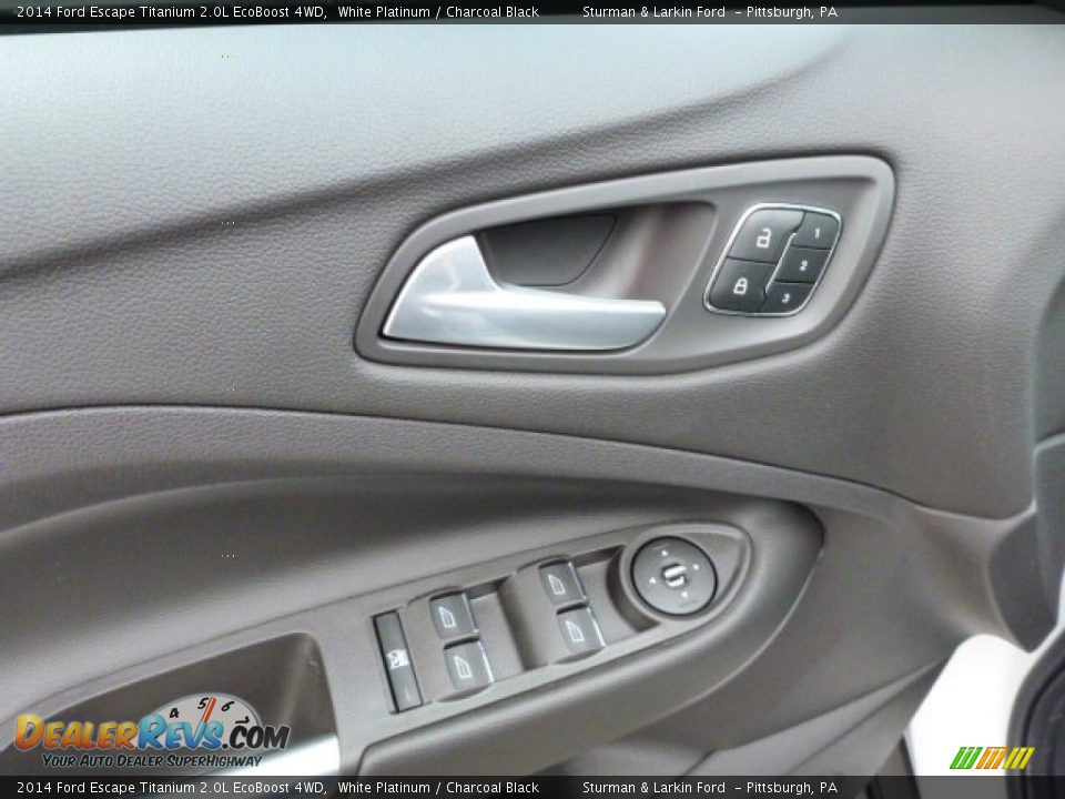 2014 Ford Escape Titanium 2.0L EcoBoost 4WD White Platinum / Charcoal Black Photo #11