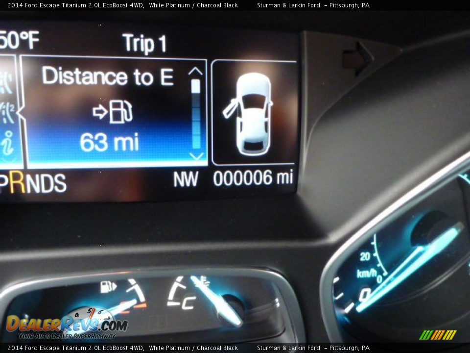 2014 Ford Escape Titanium 2.0L EcoBoost 4WD White Platinum / Charcoal Black Photo #14