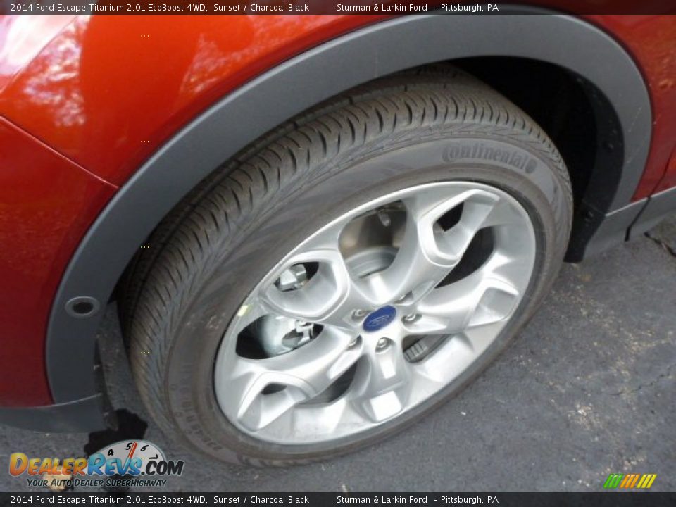 2014 Ford Escape Titanium 2.0L EcoBoost 4WD Sunset / Charcoal Black Photo #6