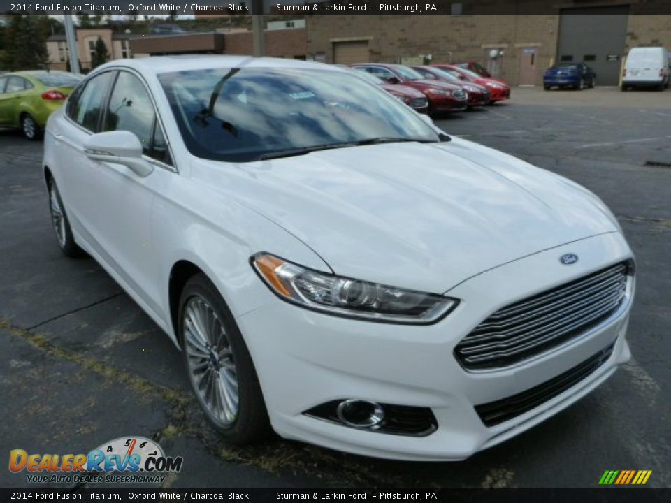 2014 Ford Fusion Titanium Oxford White / Charcoal Black Photo #1