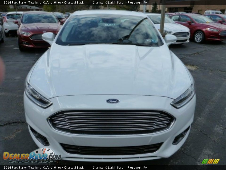 2014 Ford Fusion Titanium Oxford White / Charcoal Black Photo #6