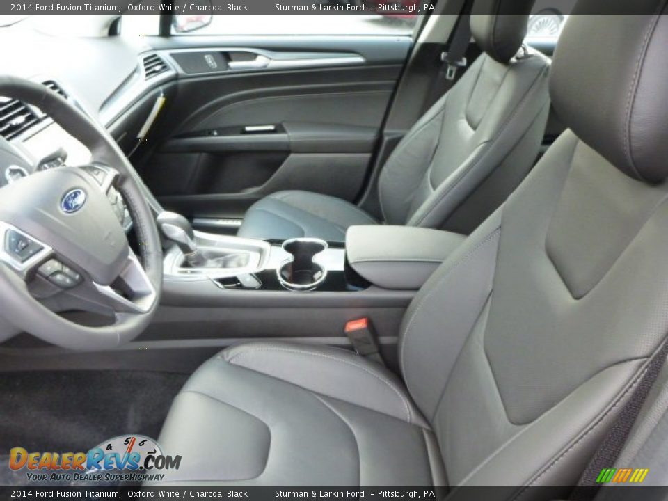 2014 Ford Fusion Titanium Oxford White / Charcoal Black Photo #8