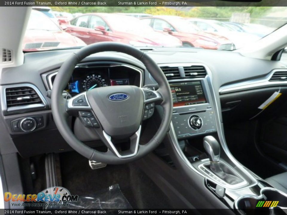 2014 Ford Fusion Titanium Oxford White / Charcoal Black Photo #10