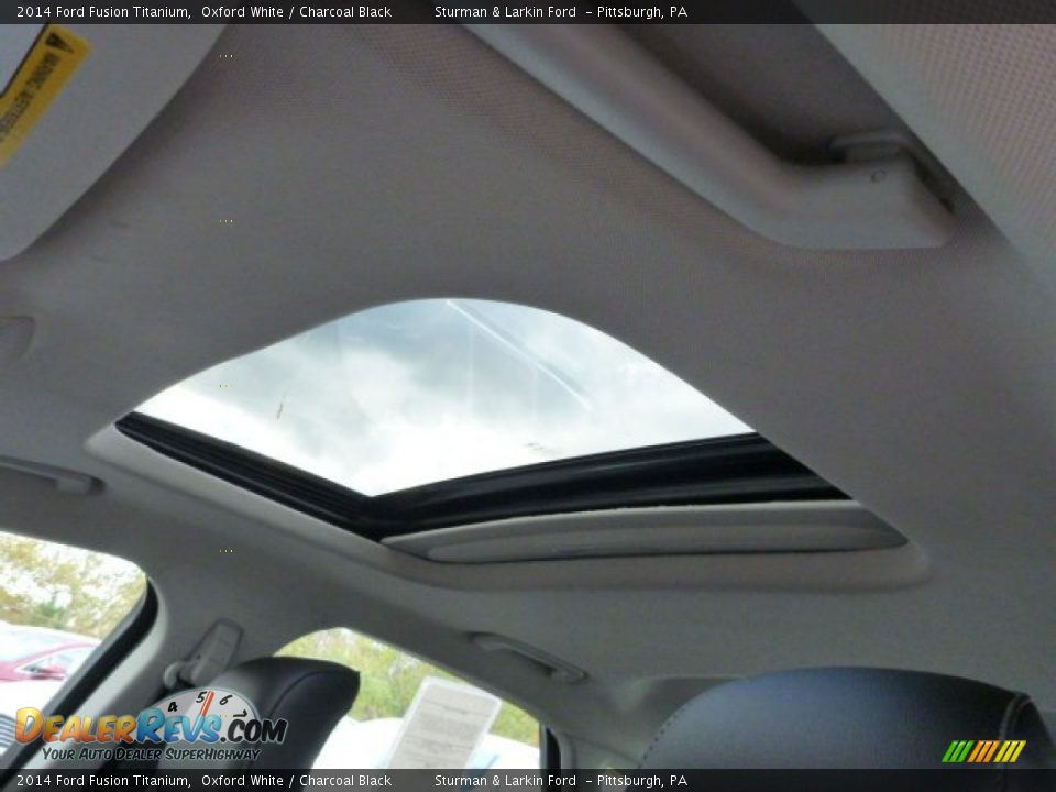 2014 Ford Fusion Titanium Oxford White / Charcoal Black Photo #12