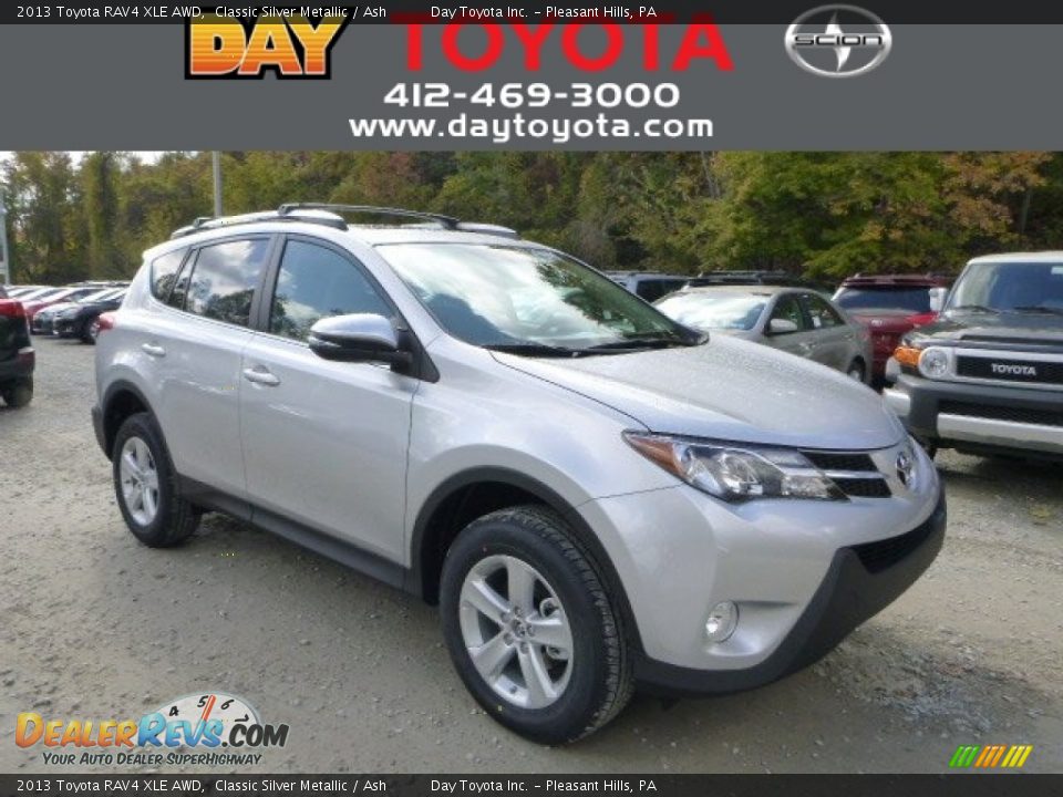 2013 Toyota RAV4 XLE AWD Classic Silver Metallic / Ash Photo #1