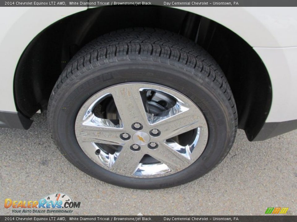 2014 Chevrolet Equinox LTZ AWD White Diamond Tricoat / Brownstone/Jet Black Photo #3