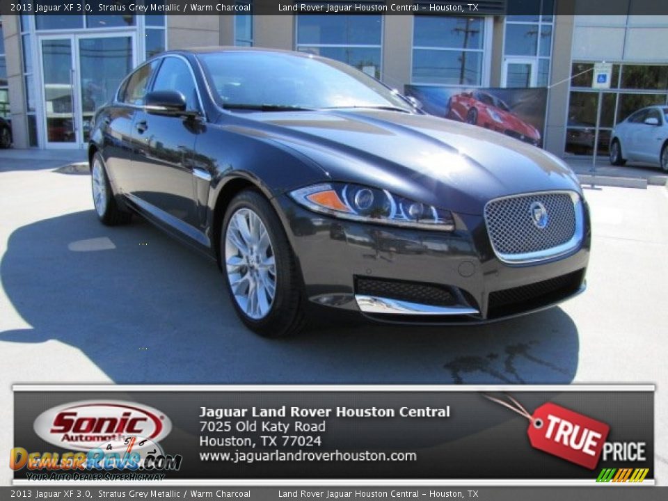 2013 Jaguar XF 3.0 Stratus Grey Metallic / Warm Charcoal Photo #1
