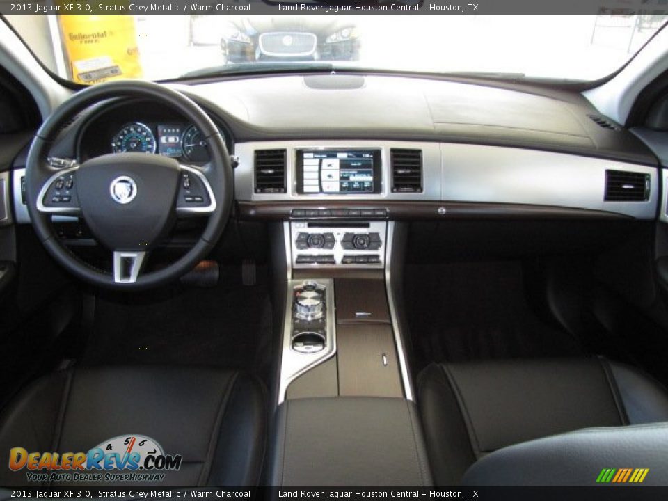 2013 Jaguar XF 3.0 Stratus Grey Metallic / Warm Charcoal Photo #3