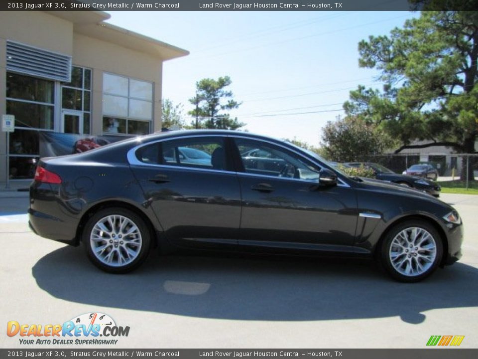 2013 Jaguar XF 3.0 Stratus Grey Metallic / Warm Charcoal Photo #11