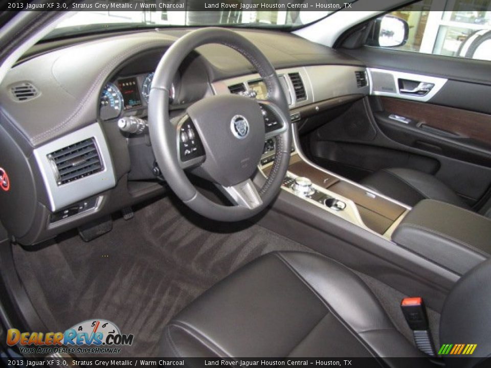 2013 Jaguar XF 3.0 Stratus Grey Metallic / Warm Charcoal Photo #12