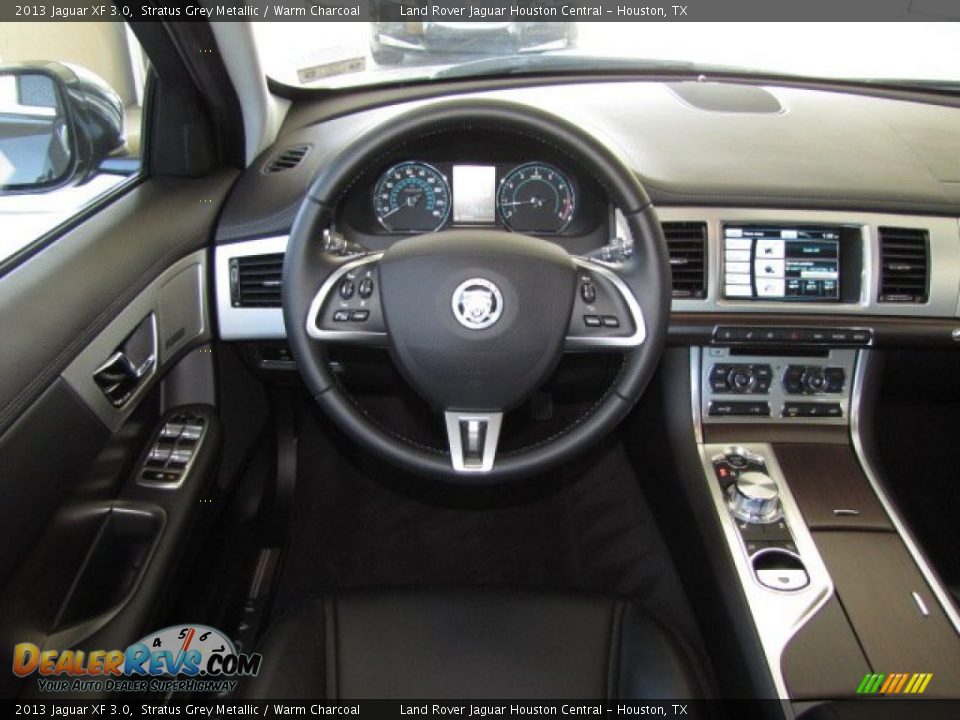 2013 Jaguar XF 3.0 Stratus Grey Metallic / Warm Charcoal Photo #13