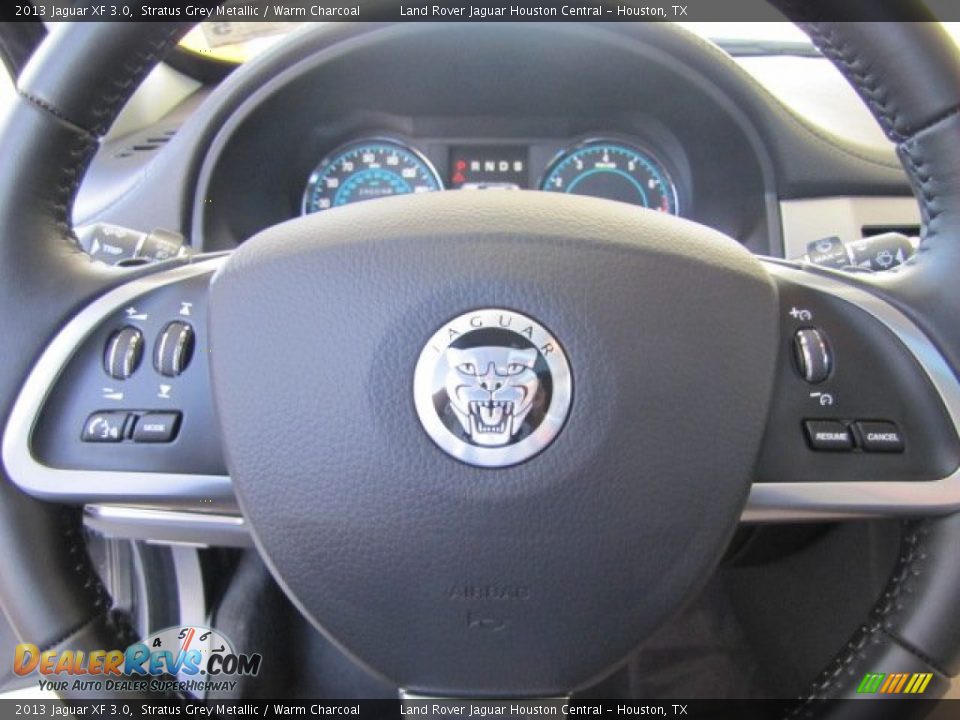 2013 Jaguar XF 3.0 Stratus Grey Metallic / Warm Charcoal Photo #14
