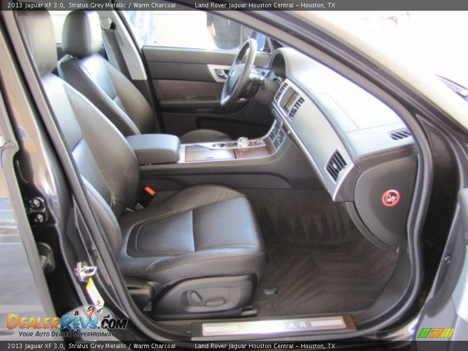 2013 Jaguar XF 3.0 Stratus Grey Metallic / Warm Charcoal Photo #25
