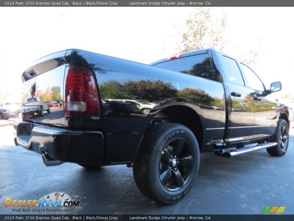 2014 Ram 1500 Express Quad Cab Black / Black/Diesel Gray Photo #3